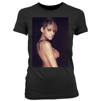 Eva Mendes Women's Junior Cut Crewneck T-Shirt