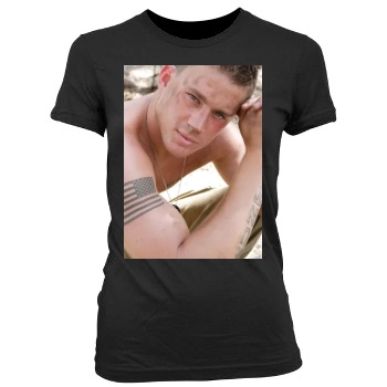 Channing Tatum Women's Junior Cut Crewneck T-Shirt