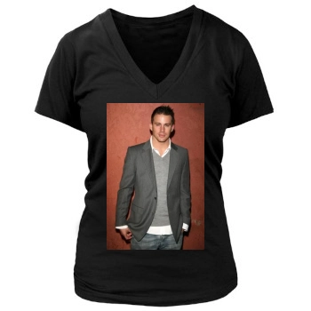 Channing Tatum Women's Deep V-Neck TShirt