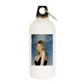 Eva Padberg White Water Bottle With Carabiner