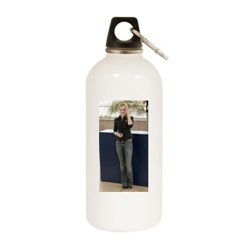 Evan Rachel Wood White Water Bottle With Carabiner