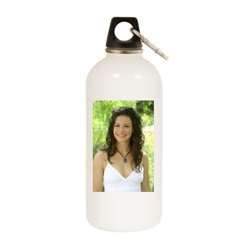 Evangeline Lilly White Water Bottle With Carabiner