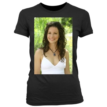 Evangeline Lilly Women's Junior Cut Crewneck T-Shirt