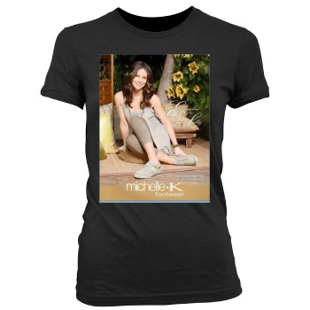 Evangeline Lilly Women's Junior Cut Crewneck T-Shirt