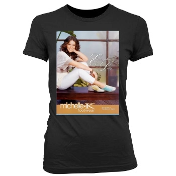 Evangeline Lilly Women's Junior Cut Crewneck T-Shirt