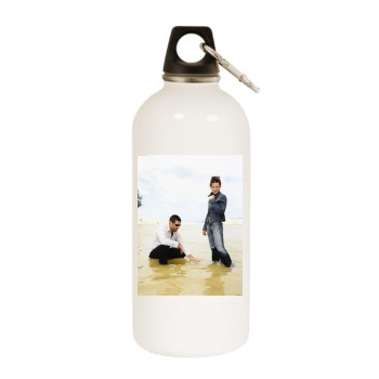 Evangeline Lilly White Water Bottle With Carabiner