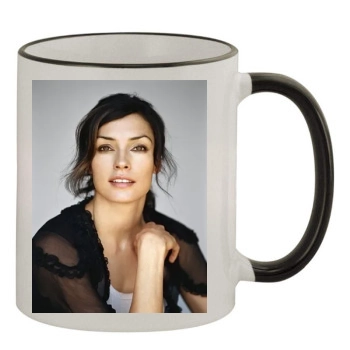 Famke Janssen 11oz Colored Rim & Handle Mug