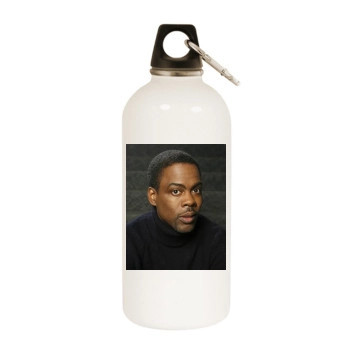 Chris Rock White Water Bottle With Carabiner