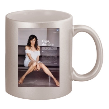 Famke Janssen 11oz Metallic Silver Mug