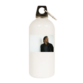 Javier Bardem White Water Bottle With Carabiner