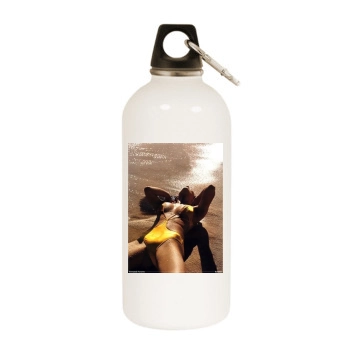 Fernanda Tavares White Water Bottle With Carabiner