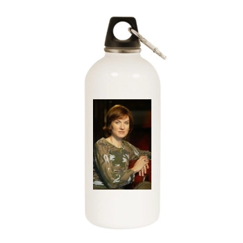 Fiona Bruce White Water Bottle With Carabiner