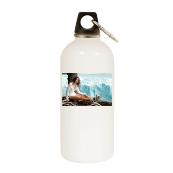 Florencia Salvioni White Water Bottle With Carabiner