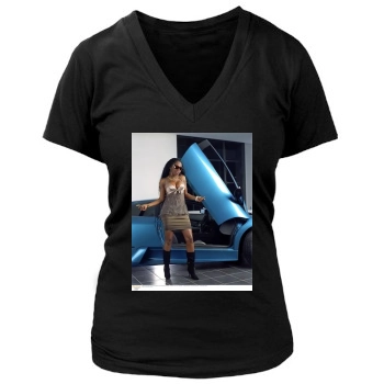 Foxy Brown Women's Deep V-Neck TShirt