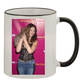 Fran Drescher 11oz Colored Rim & Handle Mug