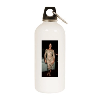 Fran Drescher White Water Bottle With Carabiner