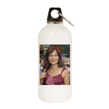 Franka Potente White Water Bottle With Carabiner