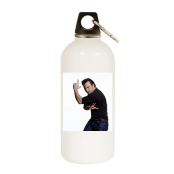 Christian Slater White Water Bottle With Carabiner