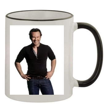 Christian Slater 11oz Colored Rim & Handle Mug