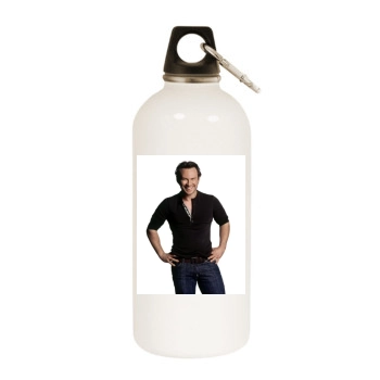 Christian Slater White Water Bottle With Carabiner