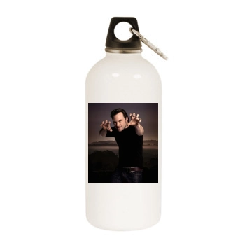 Christian Slater White Water Bottle With Carabiner