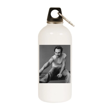 Christian Slater White Water Bottle With Carabiner