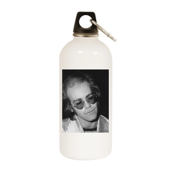 Elton John White Water Bottle With Carabiner