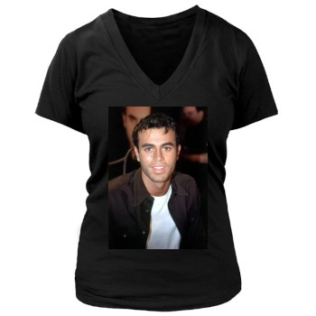 Enrique Iglesias Women's Deep V-Neck TShirt