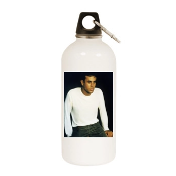 Enrique Iglesias White Water Bottle With Carabiner