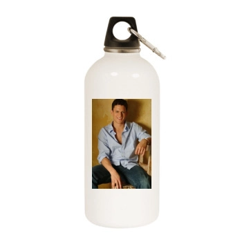 Wentworth Miller White Water Bottle With Carabiner