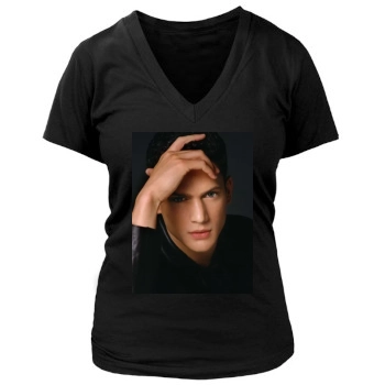 Wentworth Miller Women's Deep V-Neck TShirt