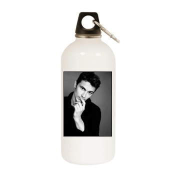 James Franco White Water Bottle With Carabiner