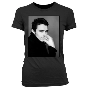 James Franco Women's Junior Cut Crewneck T-Shirt