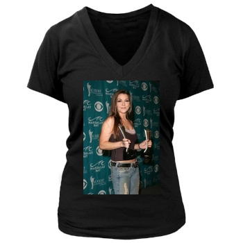 Gretchen Wilson Women's Deep V-Neck TShirt