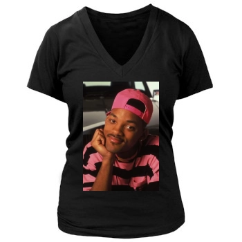 Will Smith Women's Deep V-Neck TShirt