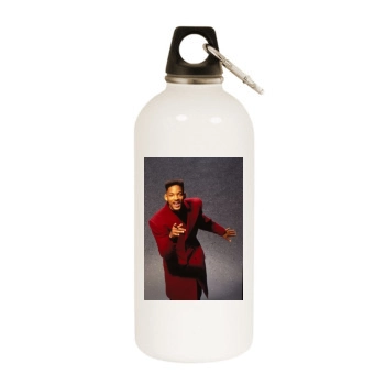 Will Smith White Water Bottle With Carabiner