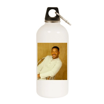 Will Smith White Water Bottle With Carabiner