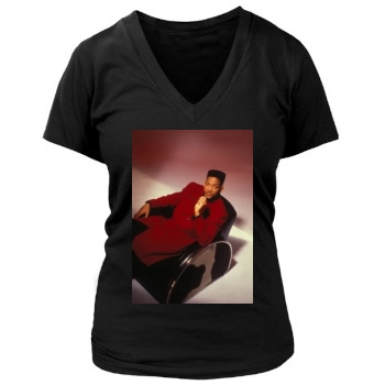 Will Smith Women's Deep V-Neck TShirt