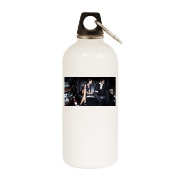 Benicio del Toro White Water Bottle With Carabiner