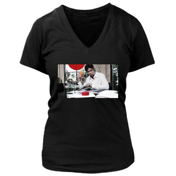 Benicio del Toro Women's Deep V-Neck TShirt