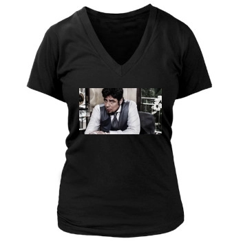 Benicio del Toro Women's Deep V-Neck TShirt