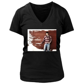 James Franco Women's Deep V-Neck TShirt