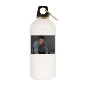 James Franco White Water Bottle With Carabiner