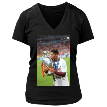 Cristiano Ronaldo Women's Deep V-Neck TShirt