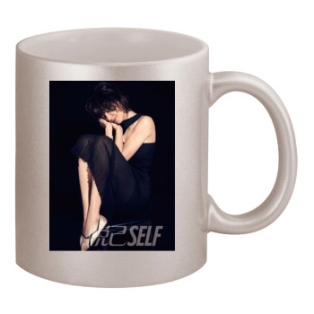 Sophie Marceau 11oz Metallic Silver Mug