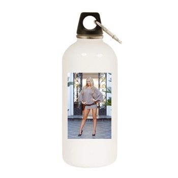 Sophie Turner White Water Bottle With Carabiner