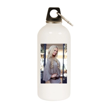 Sophie Turner White Water Bottle With Carabiner