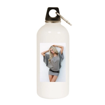 Sophie Turner White Water Bottle With Carabiner