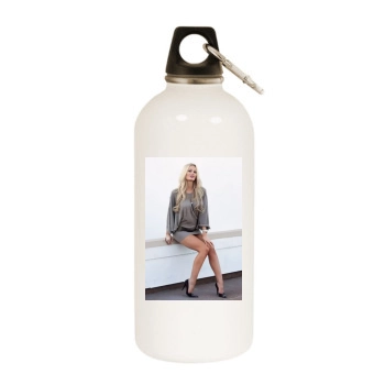 Sophie Turner White Water Bottle With Carabiner