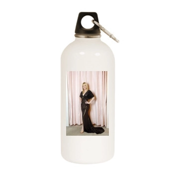 Tara Conner White Water Bottle With Carabiner